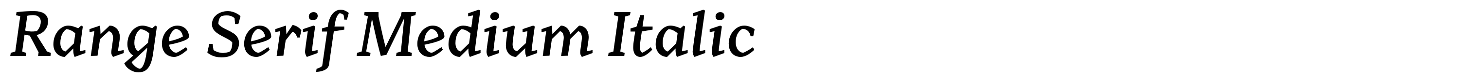 Range Serif Medium Italic